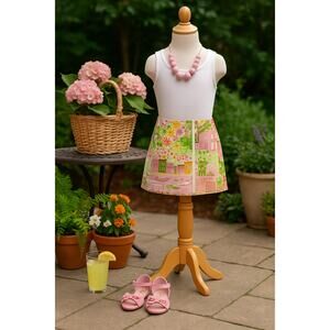 Lilly Pulitzer Vintage 2005 White Label Skort Girls Size 7 Mediterranean Riviera